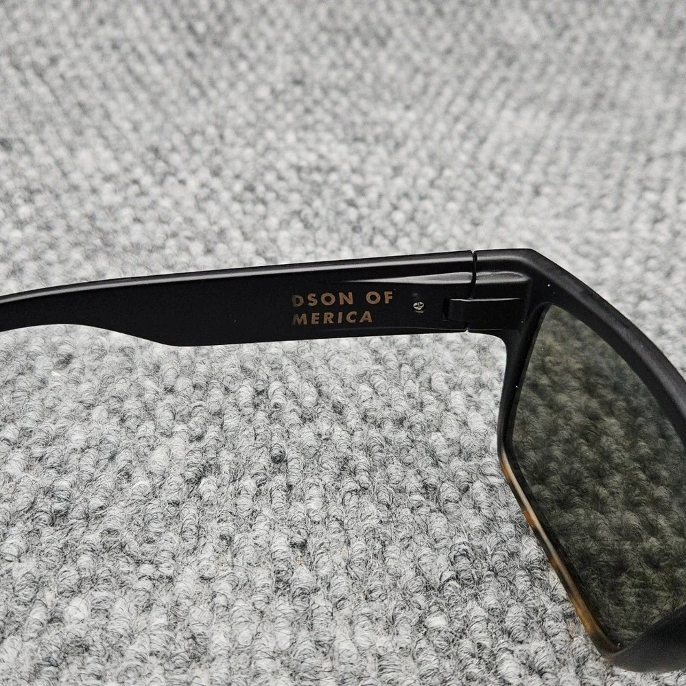 Madson Mens Black Sunglasses Classico Polarized Matte Tortoise Wayfarer Shades